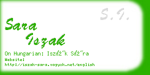 sara iszak business card